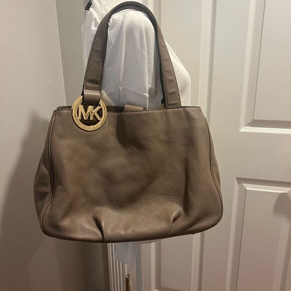 michael‎ kors Fulton large brown and gray shoulder bag - Picture 4 of 12